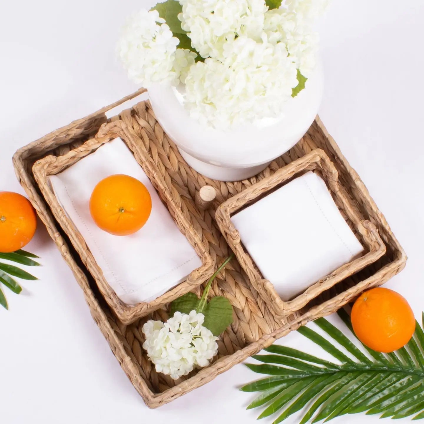 Guest Towel Tray | Natural Woven