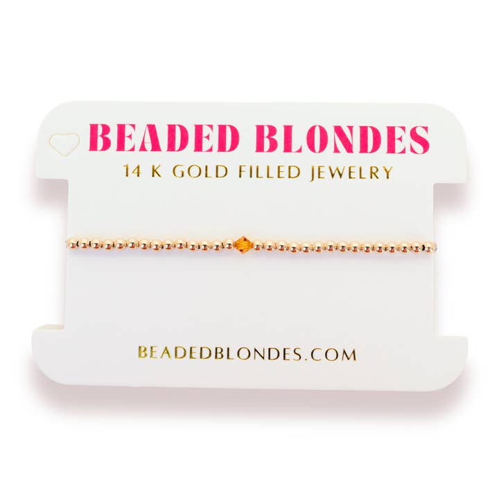 Birthstone Swarovski Crystal Bracelet | November