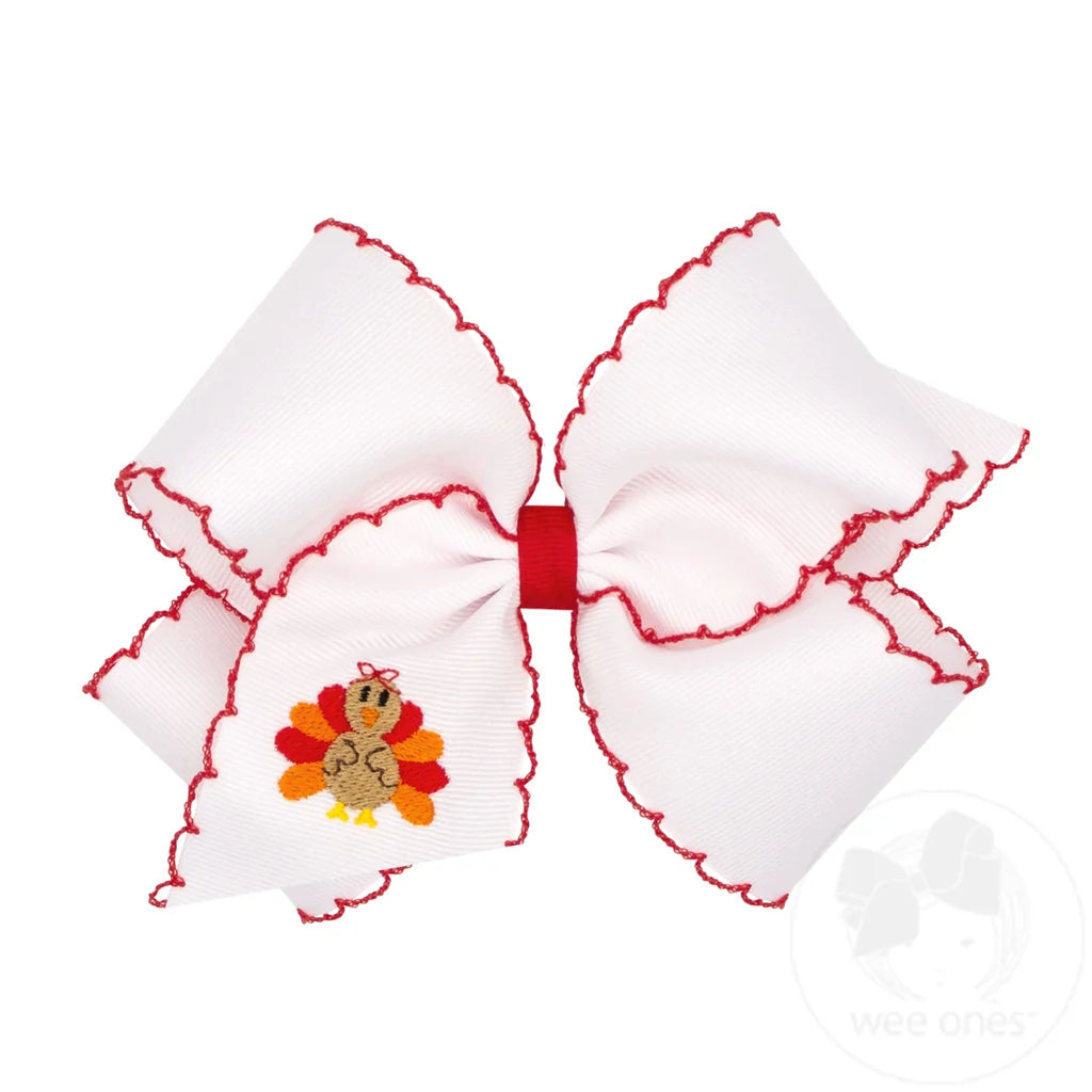 King Harvest Embroidery Moonstitch Hair Bow | Turkey
