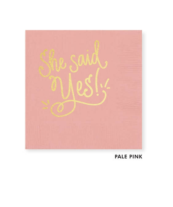 She Said Yes! Napkins (Assorted)