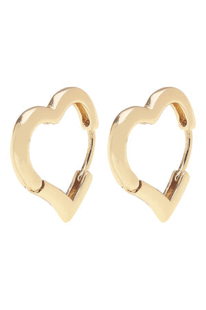 Huggie Hoop Earrings | Tai Heart Shaped