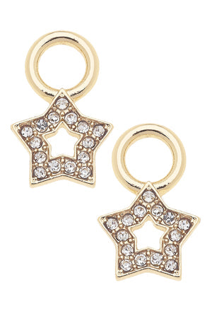 Huggie Charm | Set of 2 | Pave Open Star