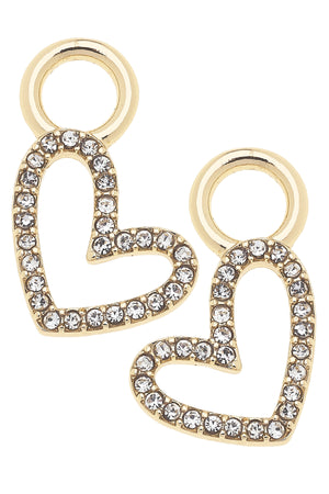 Huggie Charm | Set of 2 | Pave Open Heart