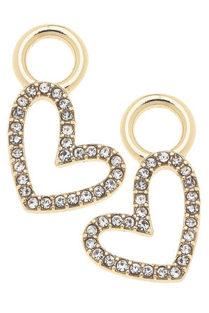 Huggie Charm | Set of 2 | Pave Open Heart