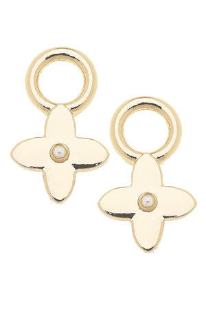 Huggie Charm | Set of 2 | Pearl Cross