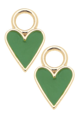 Huggie Charm | Set of 2 | Neon Green Heart