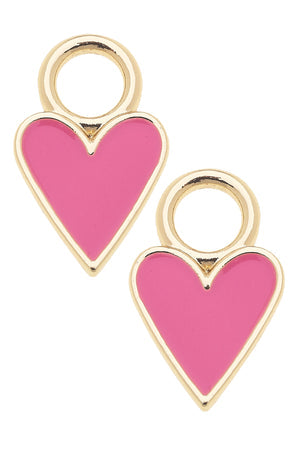 Huggie Charm | Set of 2 | Neon Pink Heart