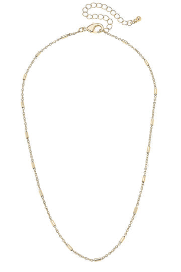 Dakota Dainty Charm Necklace Base | Shiny Gold