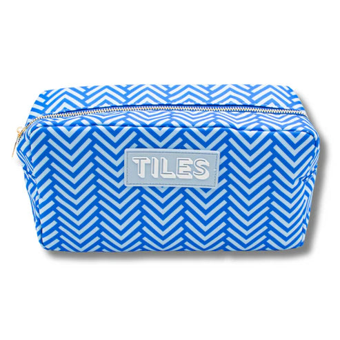 Premium Mahjong Tile Bag | Blue Arrows