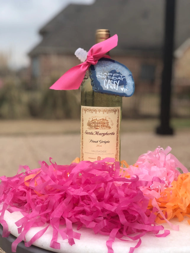 Agate Wine Stopper | Pink