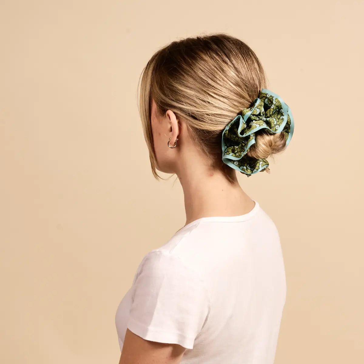 Ruffle Up Scrunchie | Everbloom Forest Green