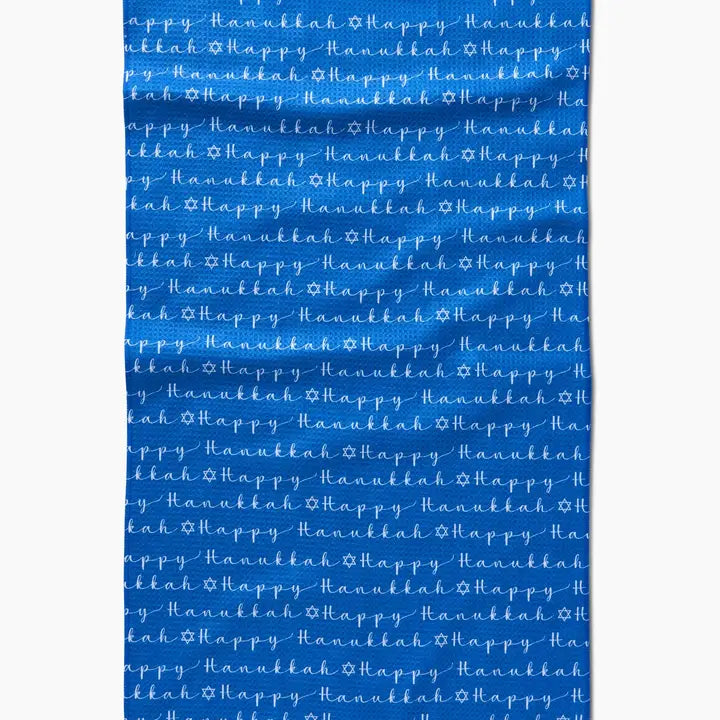 Tea Towel | Happy Hanukkah Blue