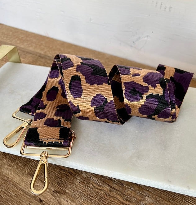 Bag Strap - Leopard Purple