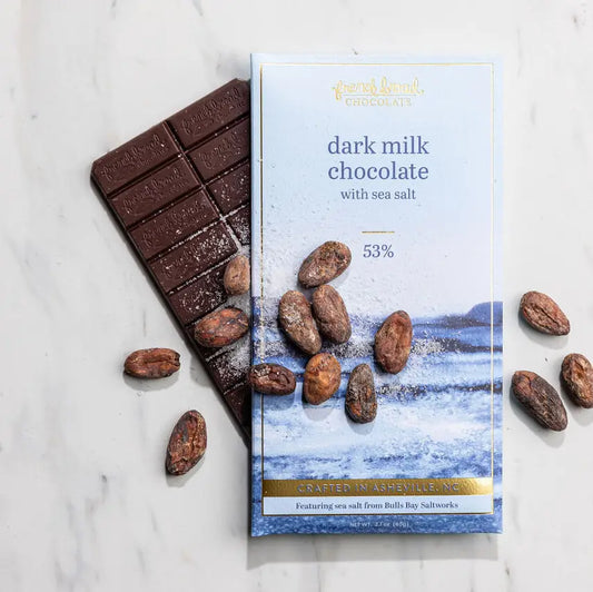 Dark Milk with Sea Salt Chocolate Bar 53%