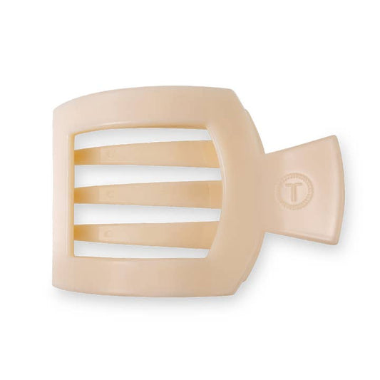 Teleties Flat Square Hair Clip | Almond Beige | Assorted Sizes