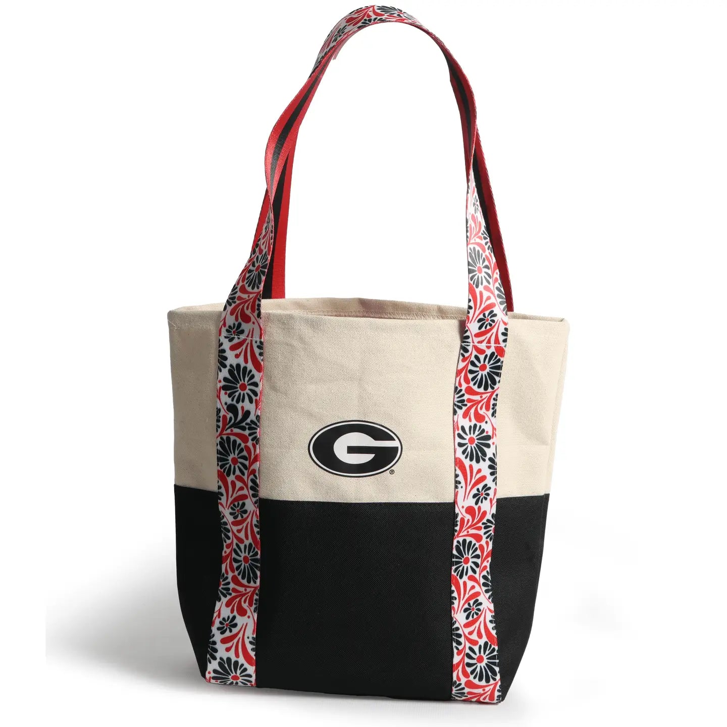 Canvas Mini Tote with Floral Straps | Georgia