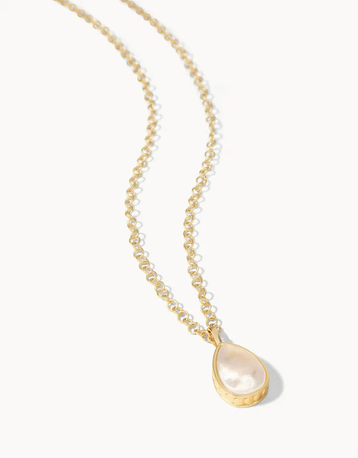 Naia Teardrop Necklace 20” Pearlescent