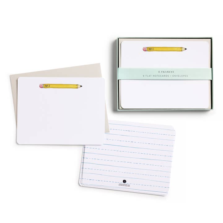 Boxed Flat Notecards | Pencil