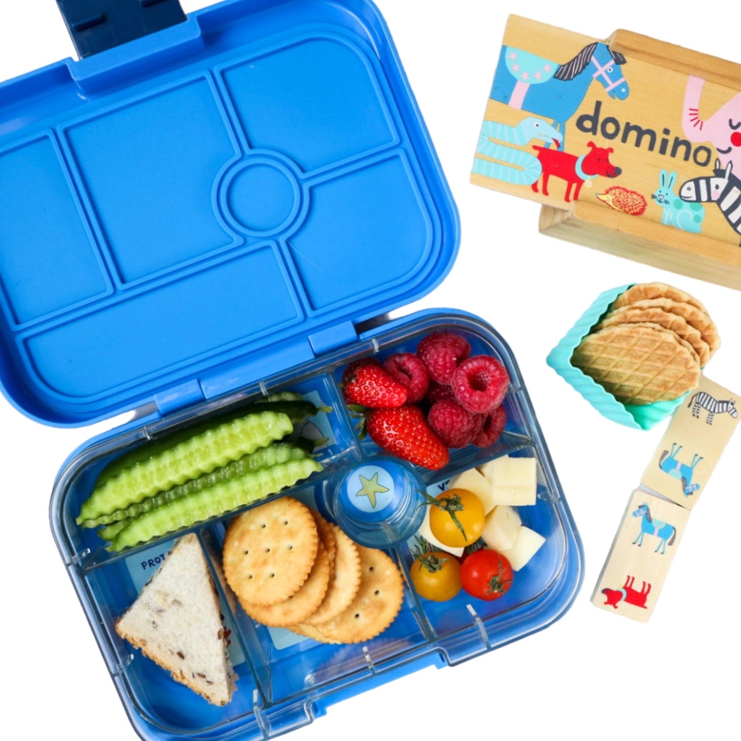 Yumbox Original - Surf Blue -Race Cars