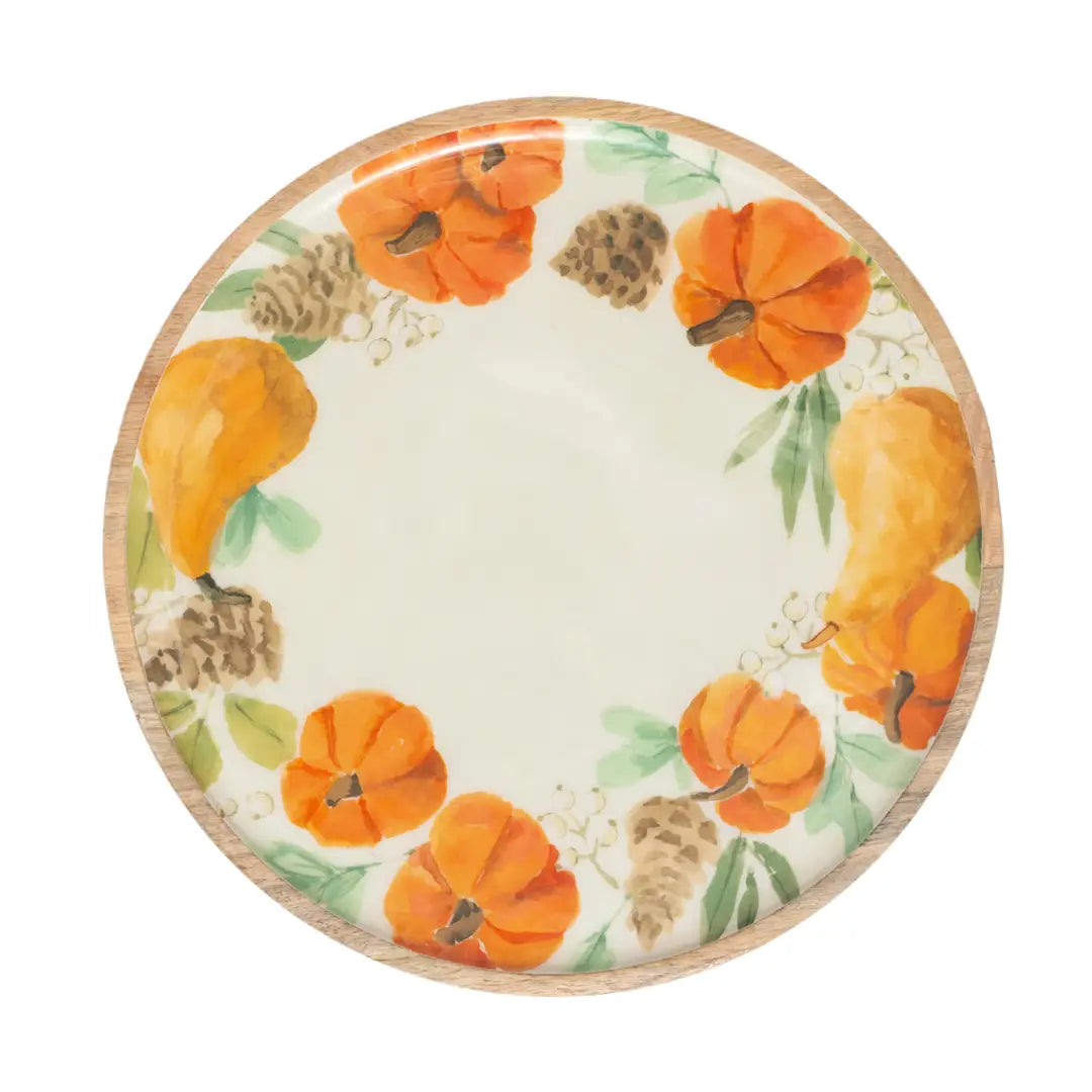 Harvest Round Wood Platter