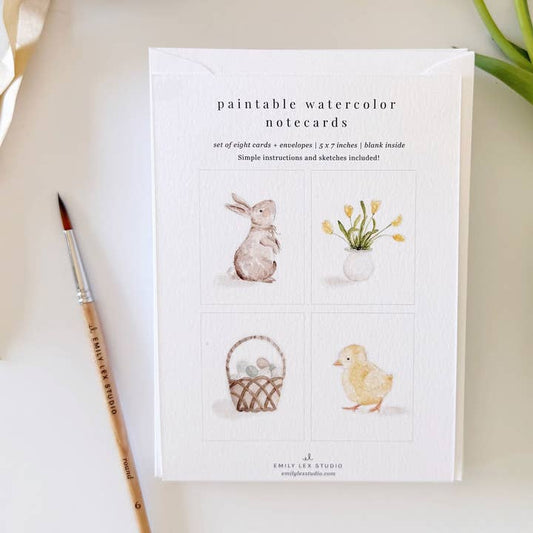 Paintable Notecards | Easter