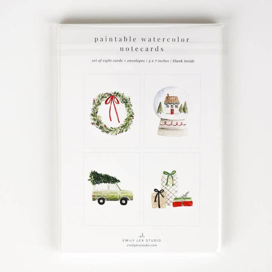 Paintable Notecards | Christmas Cheer