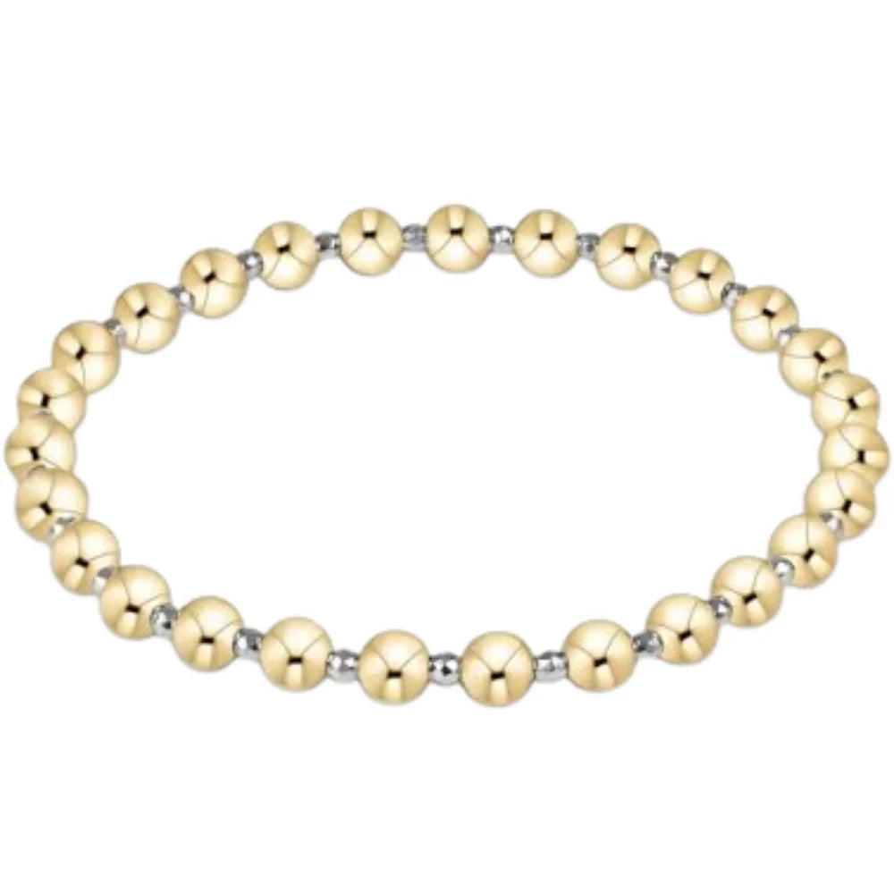 Bright Silver Faceted Hematite Grateful Pattern 5mm Bead Bracelet