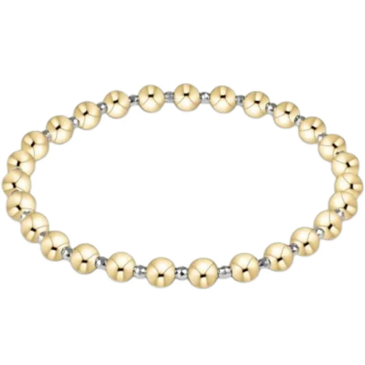 Bright Silver Faceted Hematite Grateful Pattern 5mm Bead Bracelet