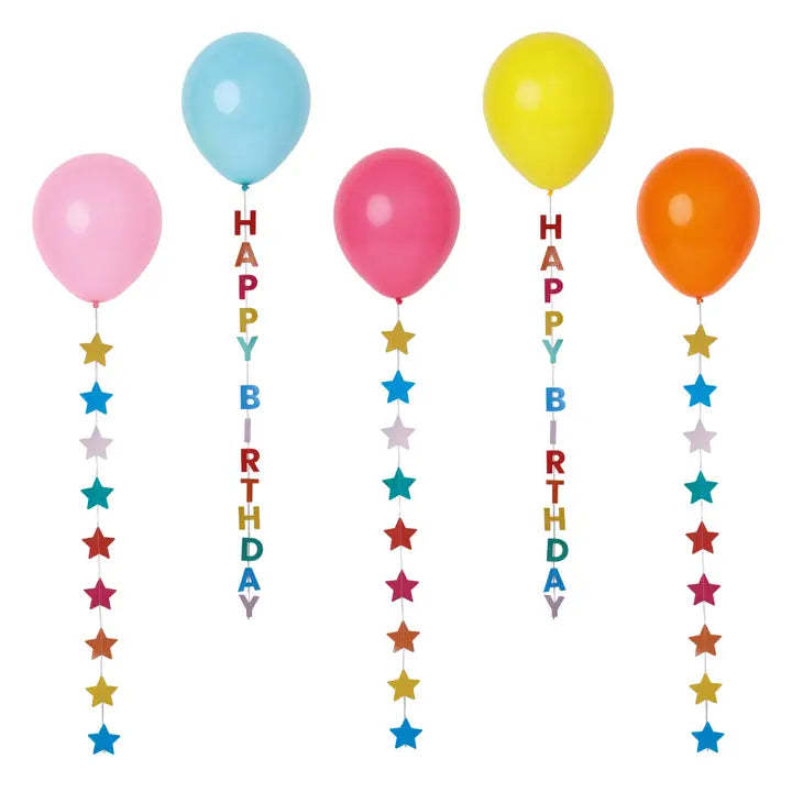 Birthday Balloons with Star and Tails