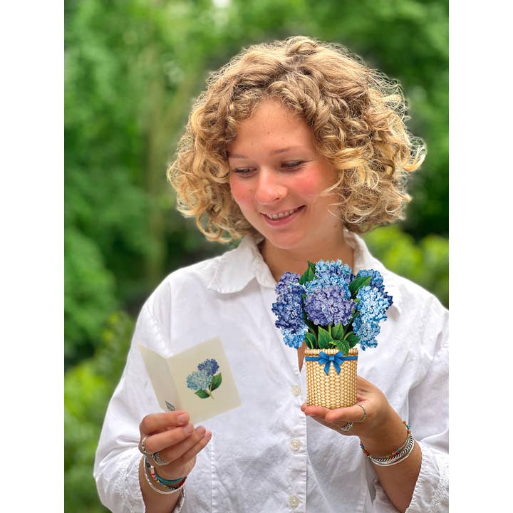 Mini Pop-Up Greeting Cards | Nantucket Hydrangeas