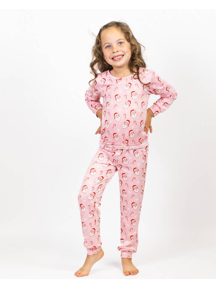 Kids Long Sleeve Pajama Set | Candy Cane Cutie
