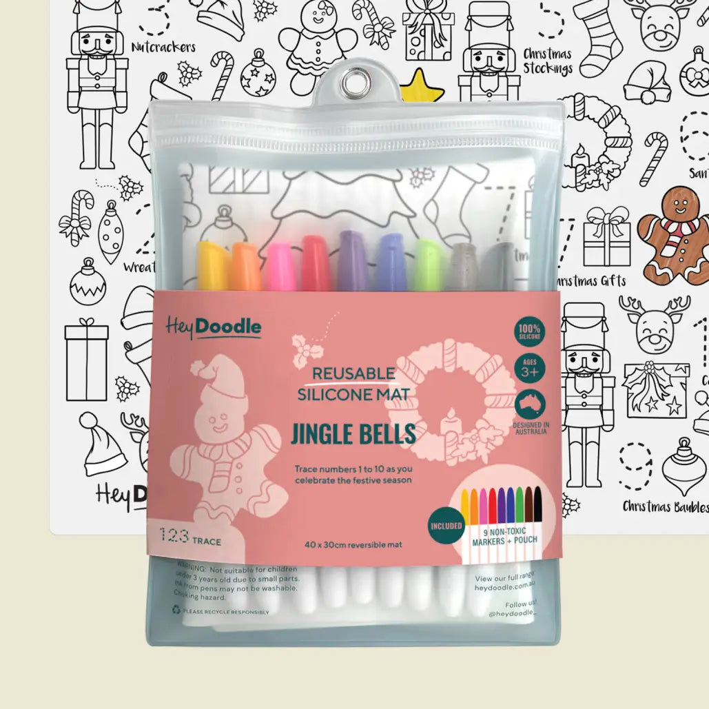 Classic Coloring & Doodle Mat | Jingle Bells
