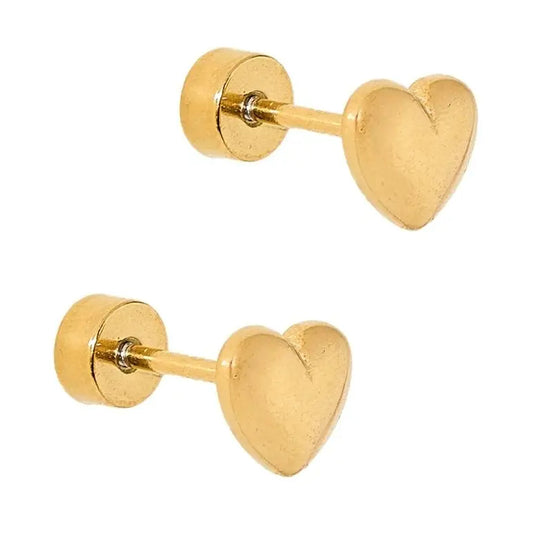 Screwback Stud Earrings | Hadley Gold