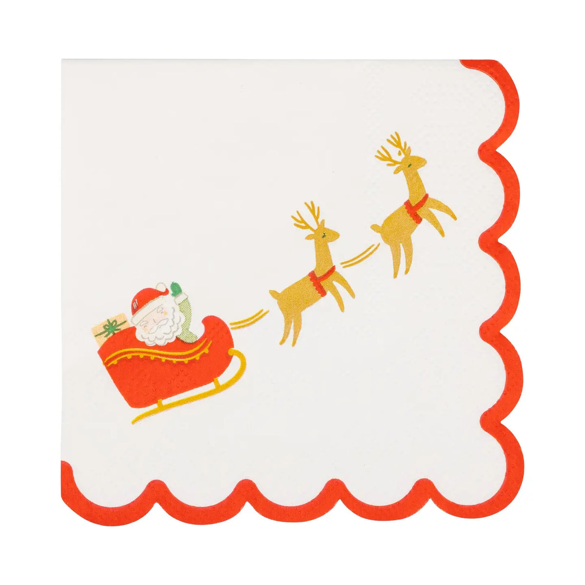 Santa Sleigh Cocktail Napkins