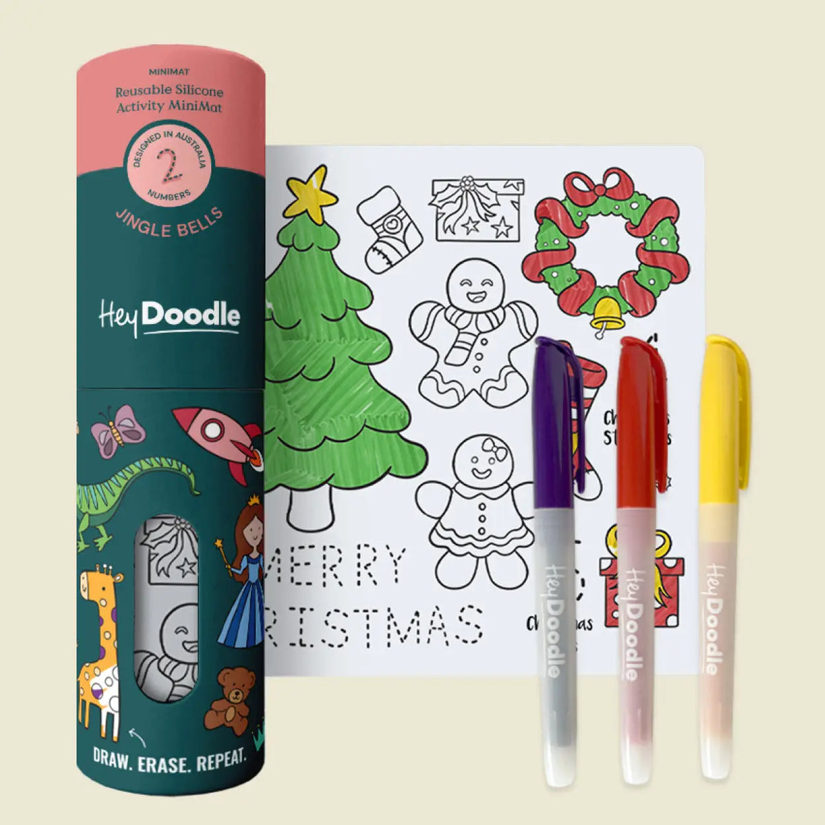 Mini Coloring & Doodle Mat | Jingle Bells