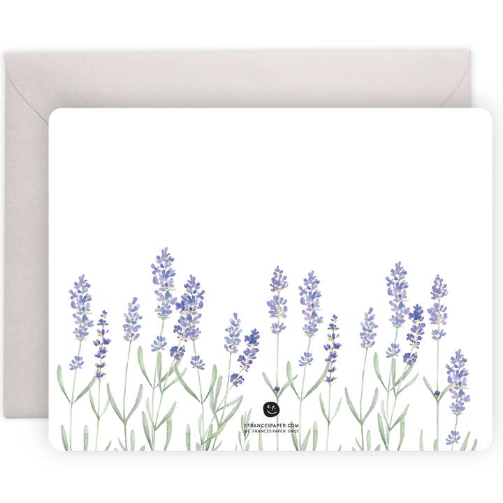 Boxed Flat Notecards | Lavender