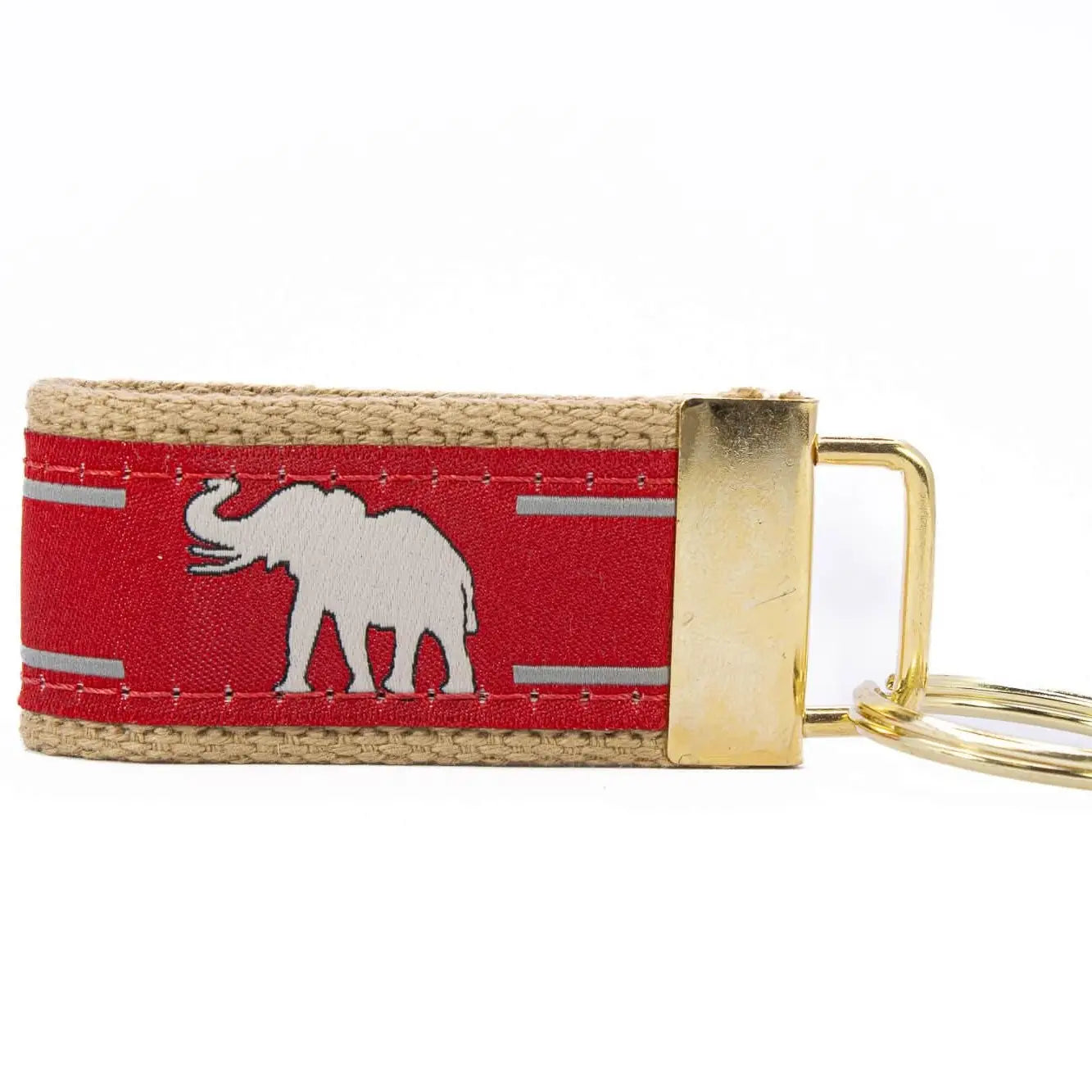 Woven Ribbon Keychain | Elephant