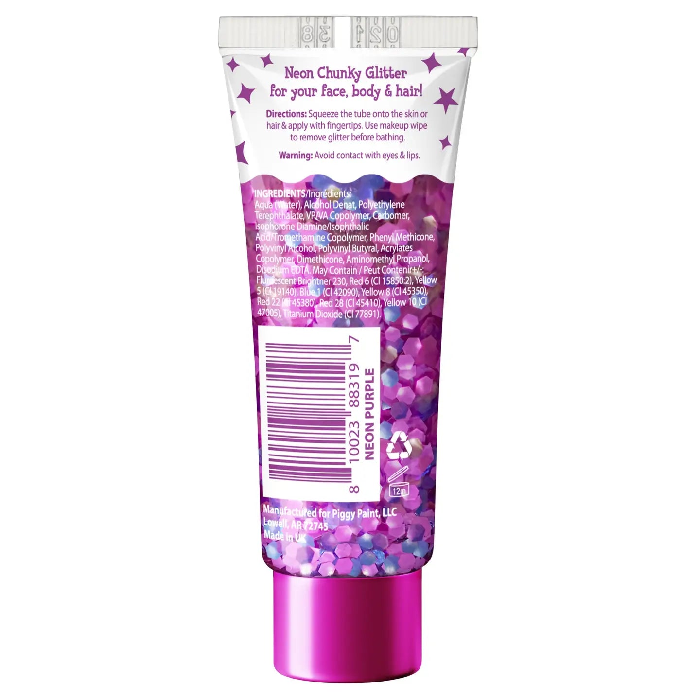 Chunky Confetti Glitter Gel | Neon Purple