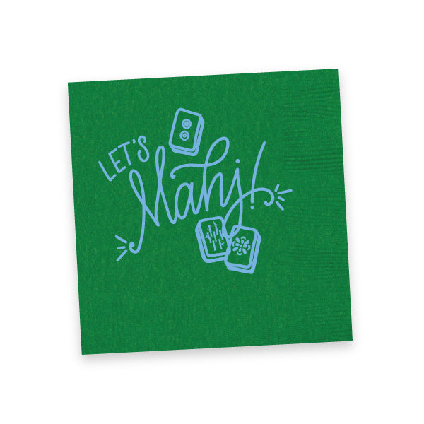 Let's Mahj! Napkins | Green