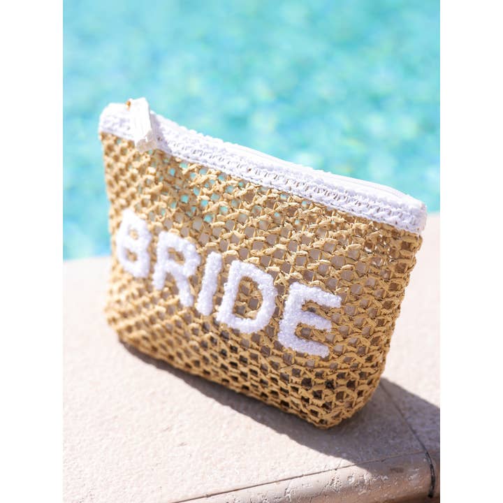 Straw Zip Pouch | Bride