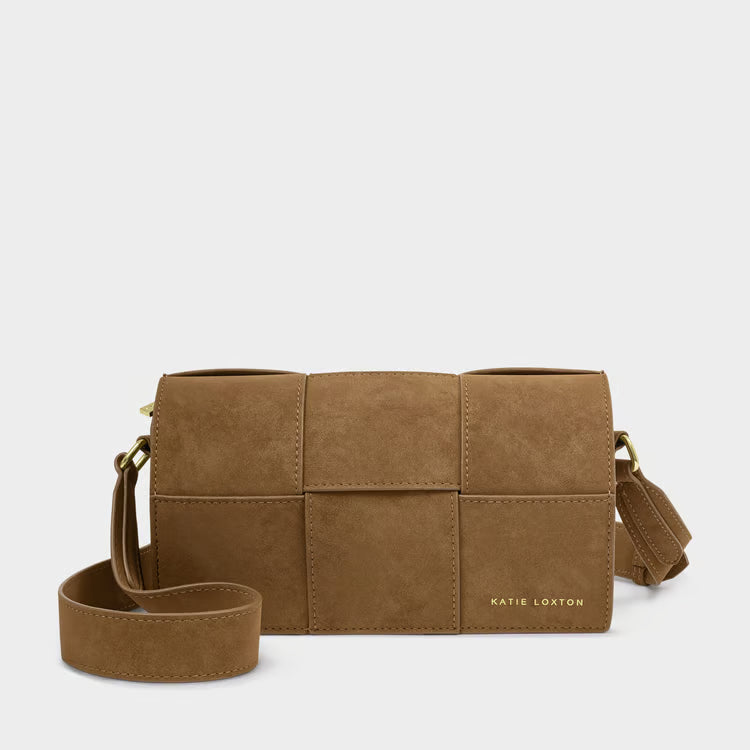 Taya Suedette Crossbody Bag | Caramel