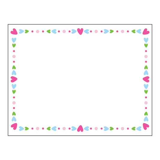 Heart Border Flat Stationery