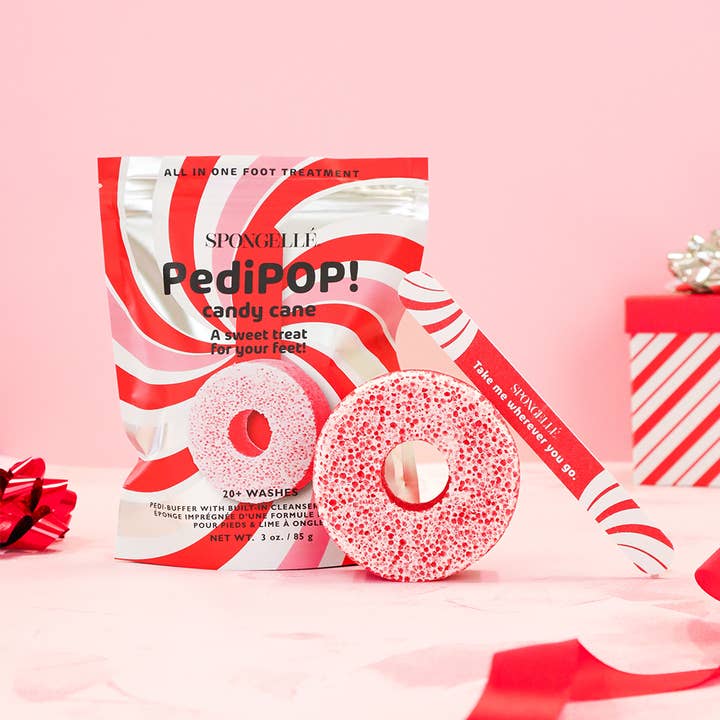 Pedi Buffer & Nail File | Pedipop | Candy Cane