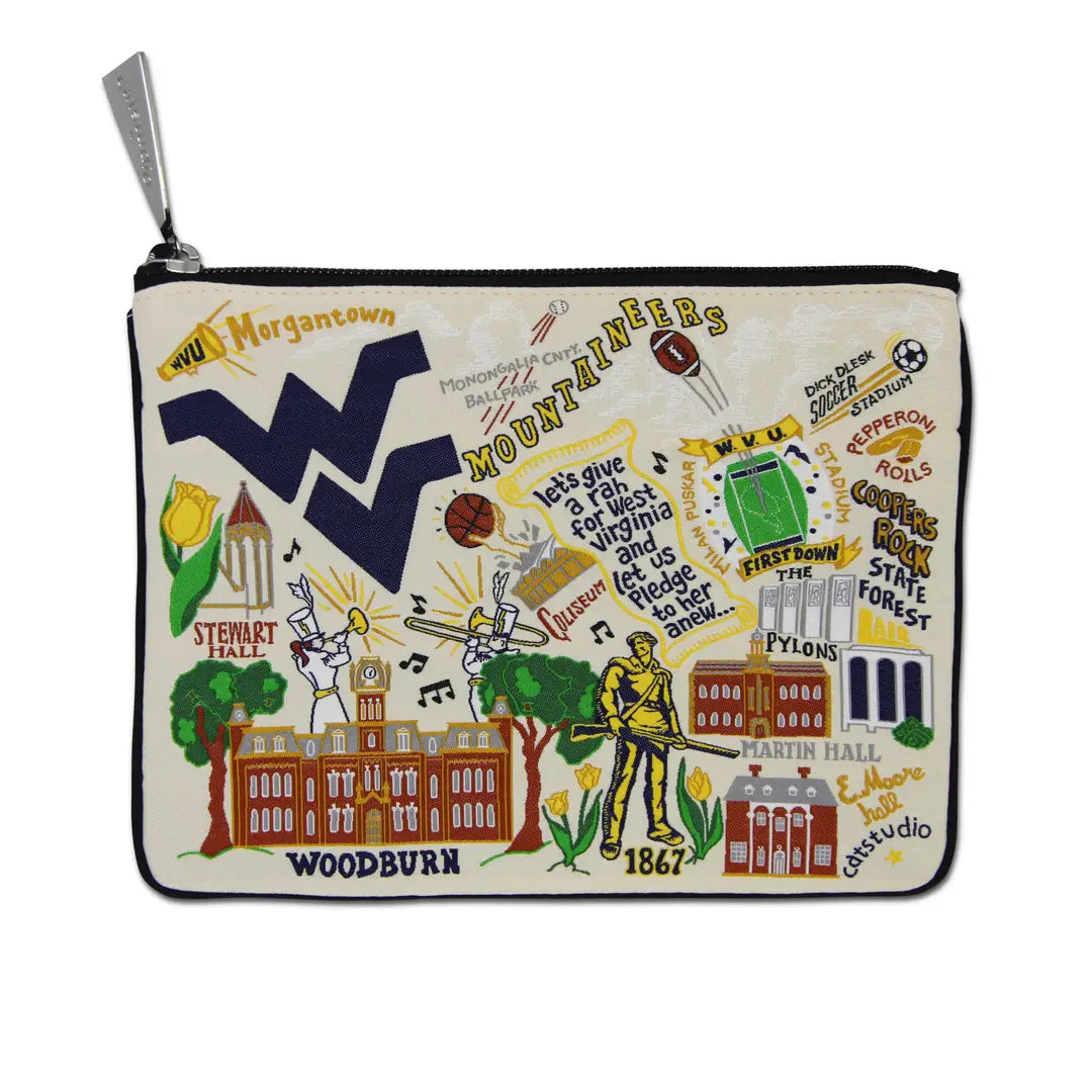 West Virginia University Collegiate Zip Pouch
