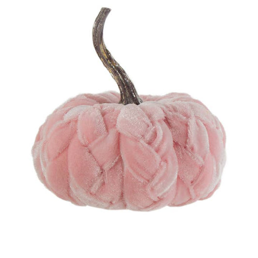 Round Pink Velvet Pumpkin