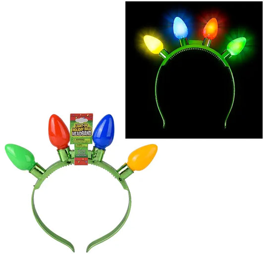 Light-Up Christmas Bulb Headband