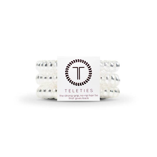 Teleties Hair Ties | Crystal Clear | Small