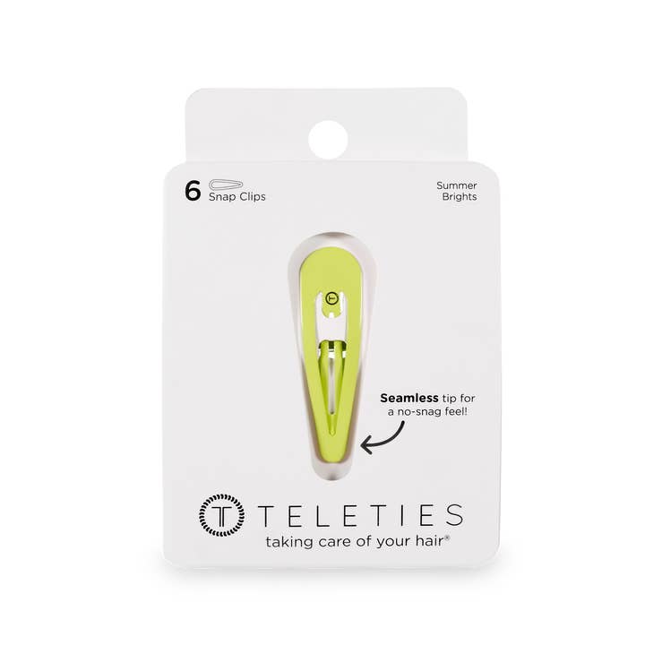 Teleties Snap Clip | 6 Count | Summer Brights