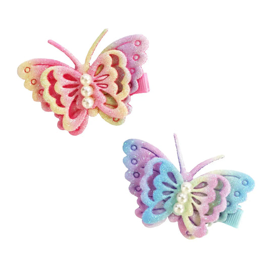 Sequin Pearl Butterfly Hair Clip