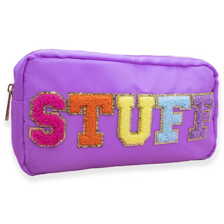 Nylon Chenille Travel Makeup Pouch | Stuff | Purple